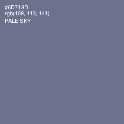 #6D718D - Pale Sky Color Image