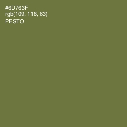 #6D763F - Pesto Color Image
