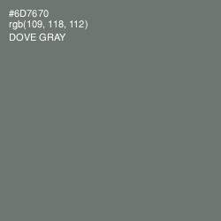 #6D7670 - Dove Gray Color Image