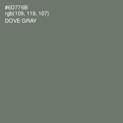 #6D776B - Dove Gray Color Image