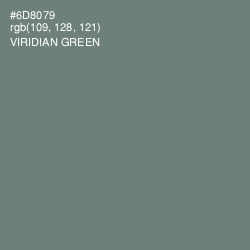 #6D8079 - Viridian Green Color Image
