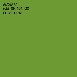 #6D9A32 - Olive Drab Color Image