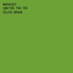 #6DA237 - Olive Drab Color Image