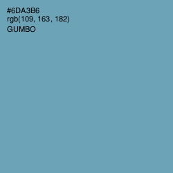 #6DA3B6 - Gumbo Color Image