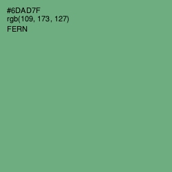 #6DAD7F - Fern Color Image