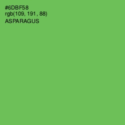 #6DBF58 - Asparagus Color Image