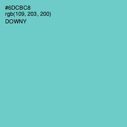 #6DCBC8 - Downy Color Image
