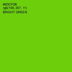 #6DCF0B - Bright Green Color Image