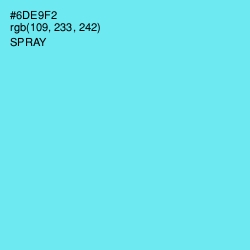 #6DE9F2 - Spray Color Image