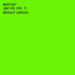 #6DF307 - Bright Green Color Image
