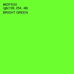 #6DFE30 - Bright Green Color Image