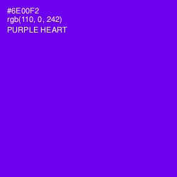 #6E00F2 - Purple Heart Color Image