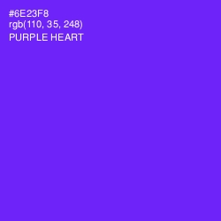#6E23F8 - Purple Heart Color Image