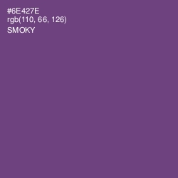 #6E427E - Smoky Color Image