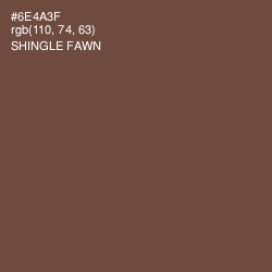 #6E4A3F - Shingle Fawn Color Image