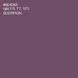 #6E4D65 - Scorpion Color Image