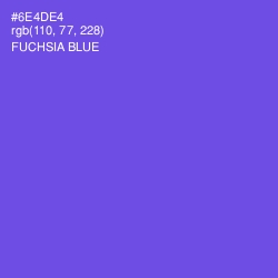 #6E4DE4 - Fuchsia Blue Color Image