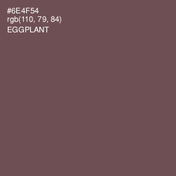 #6E4F54 - Eggplant Color Image