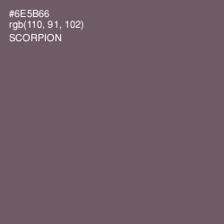 #6E5B66 - Scorpion Color Image