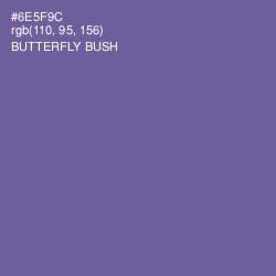 #6E5F9C - Butterfly Bush Color Image