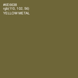 #6E6638 - Yellow Metal Color Image