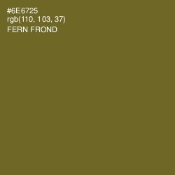 #6E6725 - Fern Frond Color Image