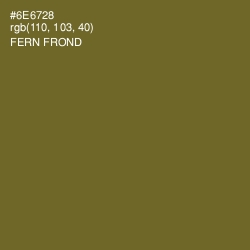 #6E6728 - Fern Frond Color Image