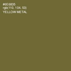 #6E6835 - Yellow Metal Color Image