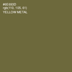 #6E693D - Yellow Metal Color Image