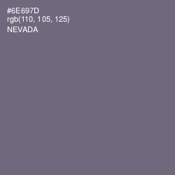 #6E697D - Nevada Color Image