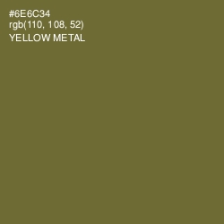 #6E6C34 - Yellow Metal Color Image