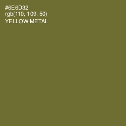 #6E6D32 - Yellow Metal Color Image