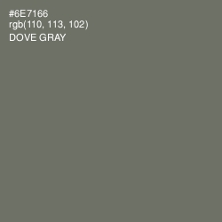 #6E7166 - Dove Gray Color Image