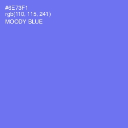 #6E73F1 - Moody Blue Color Image