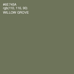 #6E745A - Willow Grove Color Image
