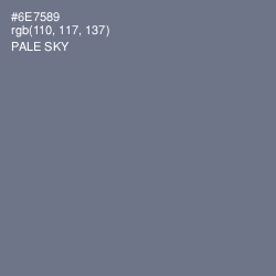 #6E7589 - Pale Sky Color Image