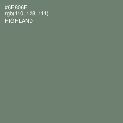 #6E806F - Highland Color Image