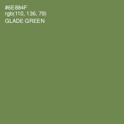 #6E884F - Glade Green Color Image