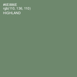 #6E886E - Highland Color Image