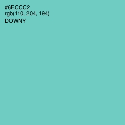 #6ECCC2 - Downy Color Image