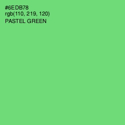 #6EDB78 - Pastel Green Color Image