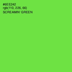 #6EE242 - Screamin' Green Color Image