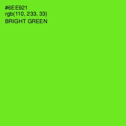#6EE921 - Bright Green Color Image