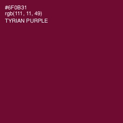 #6F0B31 - Tyrian Purple Color Image