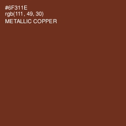 #6F311E - Metallic Copper Color Image