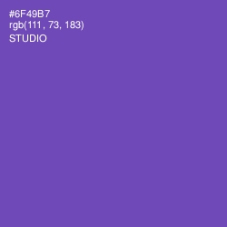 #6F49B7 - Studio Color Image