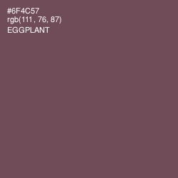 #6F4C57 - Eggplant Color Image