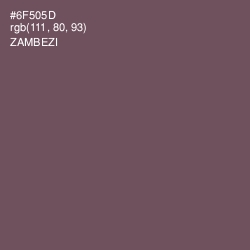 #6F505D - Zambezi Color Image
