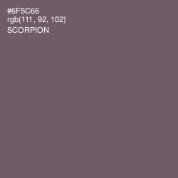 #6F5C66 - Scorpion Color Image