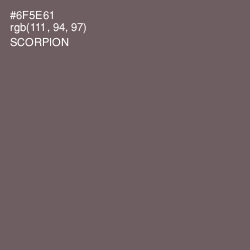 #6F5E61 - Scorpion Color Image
